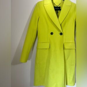 BCBGMaxAzria Neon Yellow Wool Coat